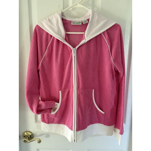 Kim Rogers Women's Small Pink long sleeved hoodie with pockets - Picture 1 of 12